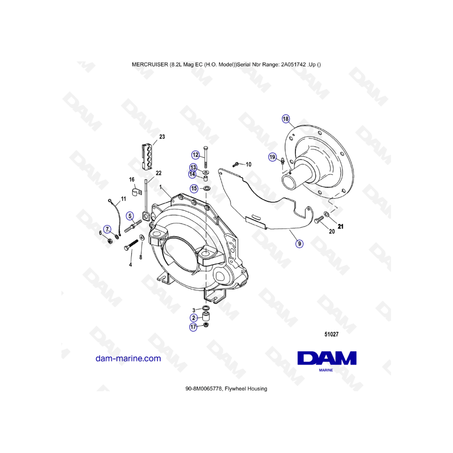 MERCRUISER 8.2L MAG HO EC - Caja volante