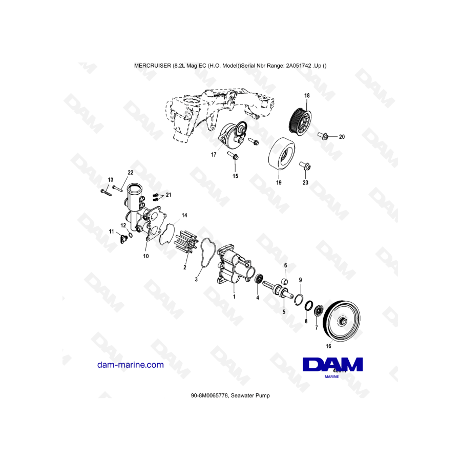 MERCRUISER 8.2L MAG HO EC - Seawater pump