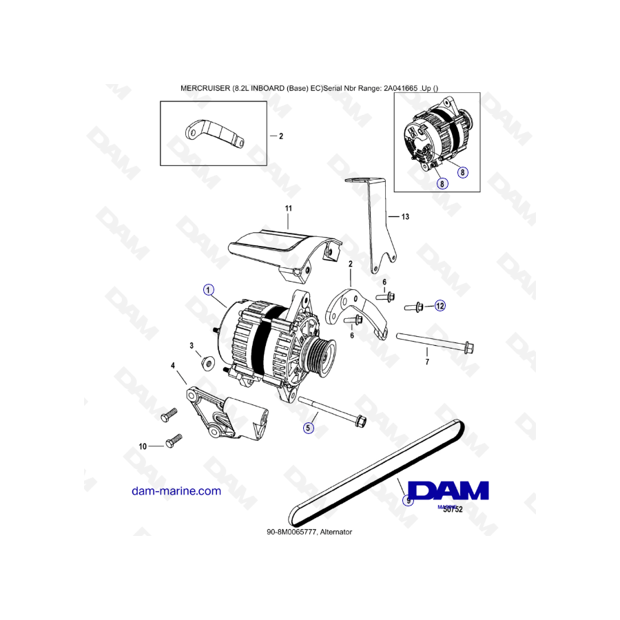 MERCRUISER 8.2L INBOARD EC - Alternator