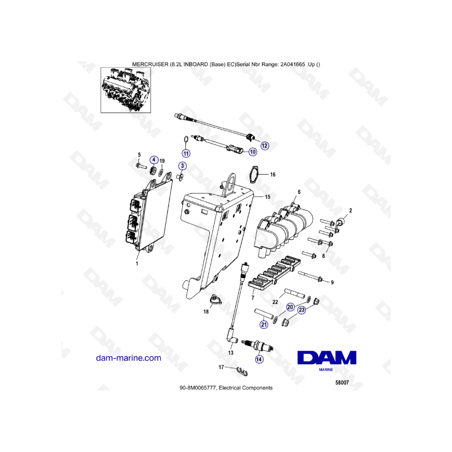 MERCRUISER 8.2L INBOARD EC - Electrical components