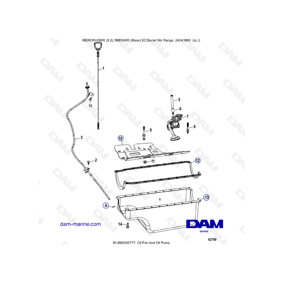 MERCRUISER 8.2L INBOARD EC - Oil pan & Oil pump