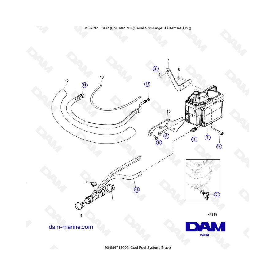 MERCRUISER 6.2L MPI MIE - Cool fuel system