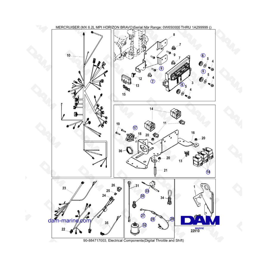 MERCRUISER 6.2L MPI - Electrical components, digital