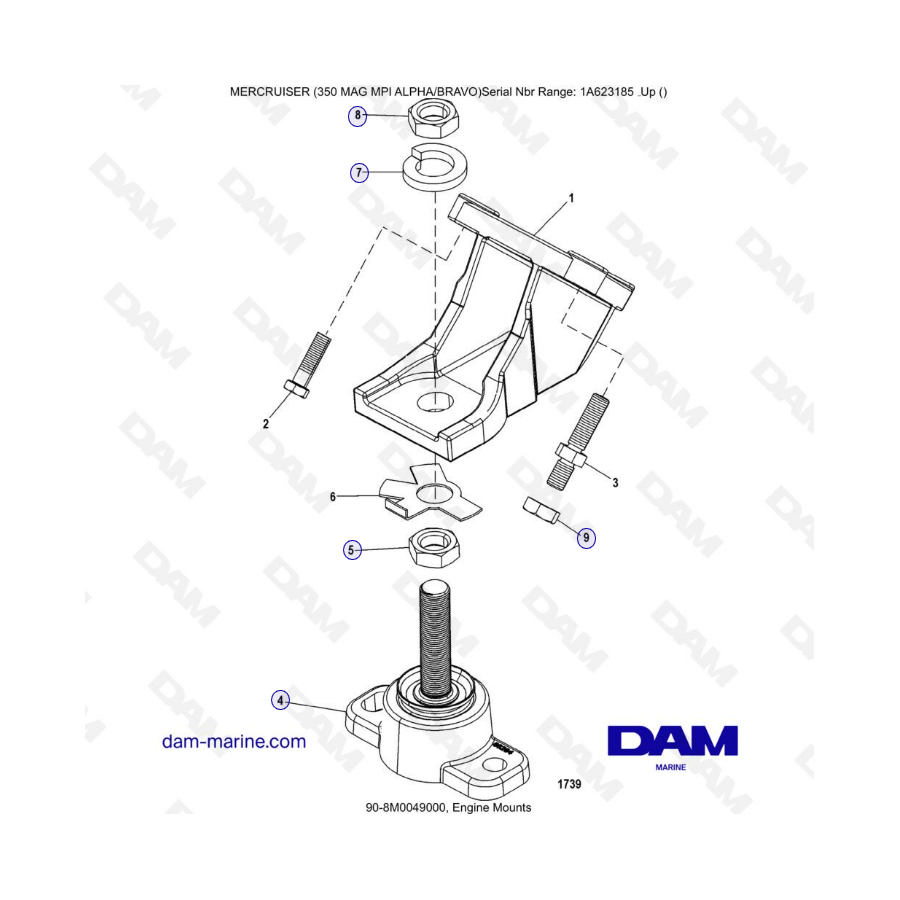 MERCRUISER 350 MAG MPI - Engine mounts