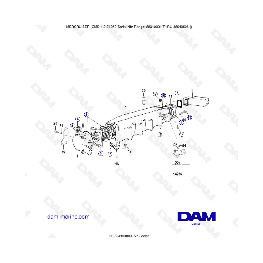 MERCRUISER CMD 4.2 EI 250 - Air cooler