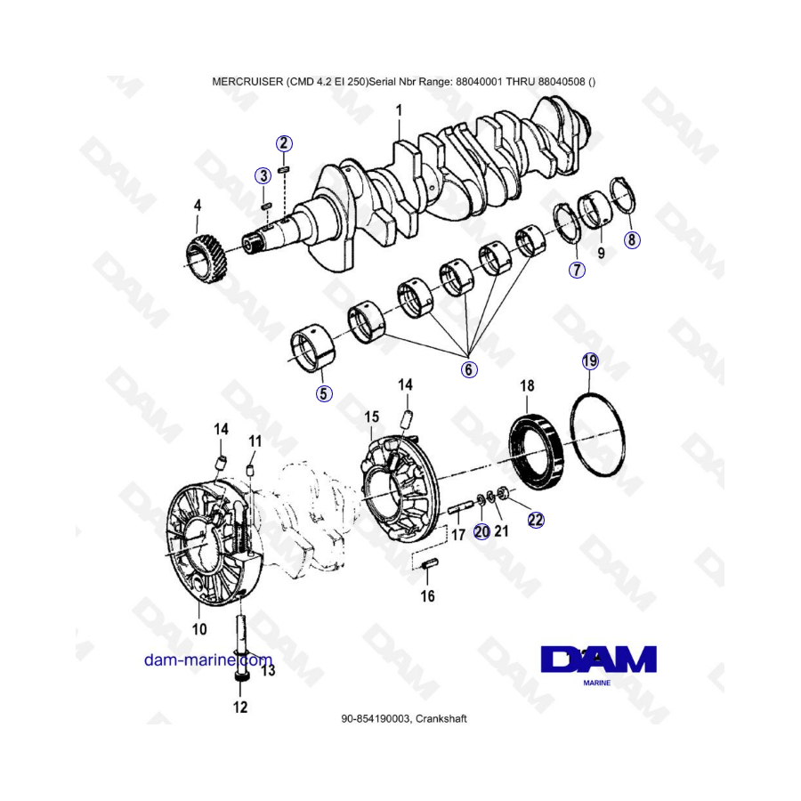 MERCRUISER CMD 4.2 EI 250 - Crankshaft