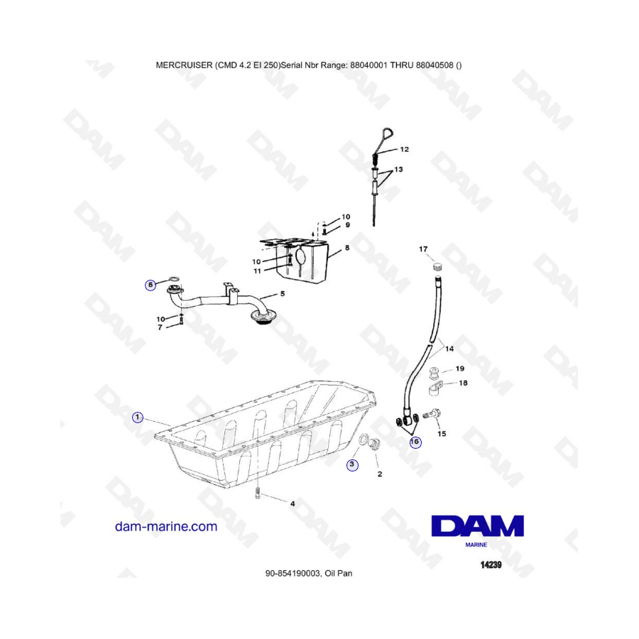 MERCRUISER CMD 4.2 EI 250 - Oil pan