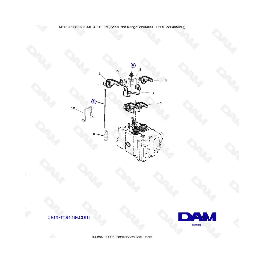 MERCRUISER CMD 4.2 EI 250 - Rocker arm &apos; lifter