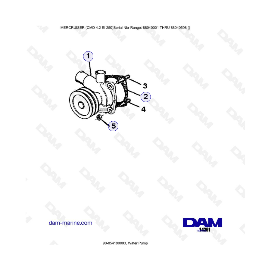 MERCRUISER CMD 4.2 EI 250 - Bomba de agua