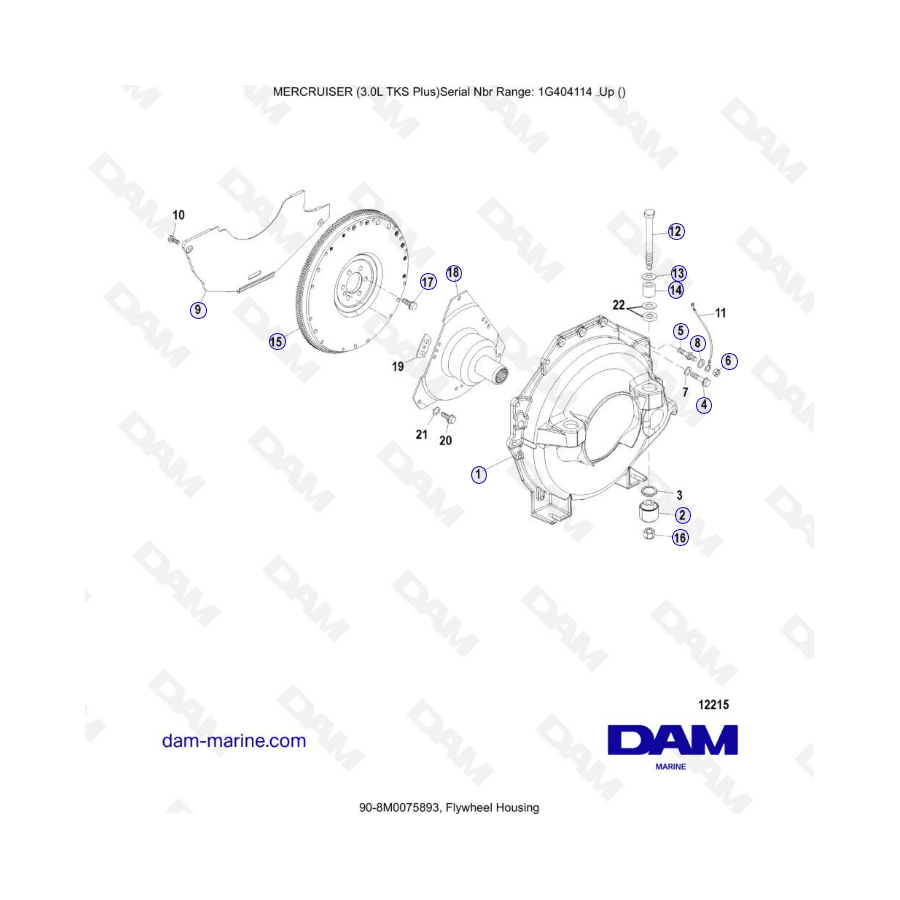 MERCRUISER 3.0L TKS - Flywheel housing