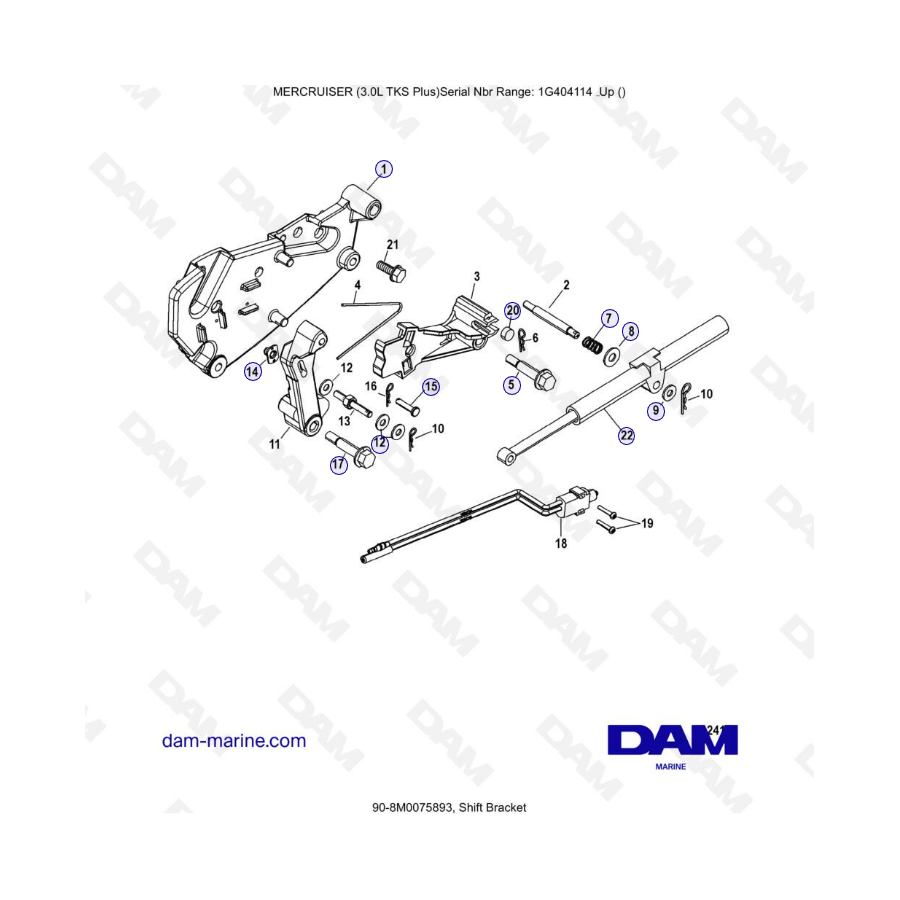 MERCRUISER 3.0L TKS - Shift bracket