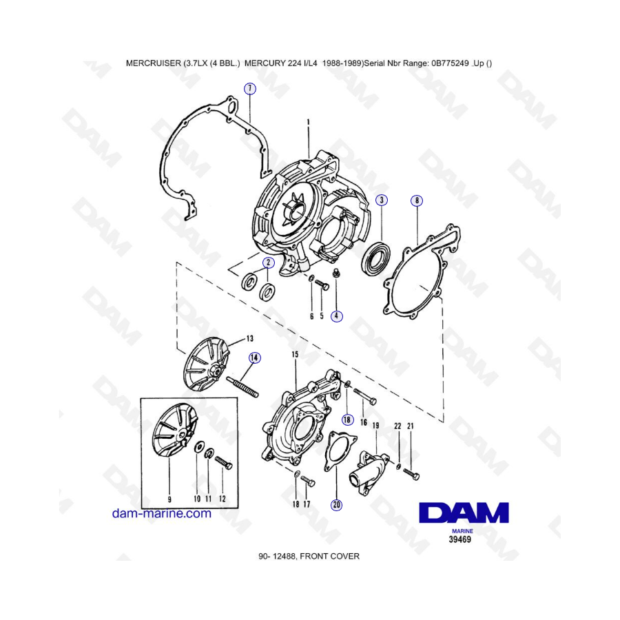 MERCRUISER 3.7LX - Front cover