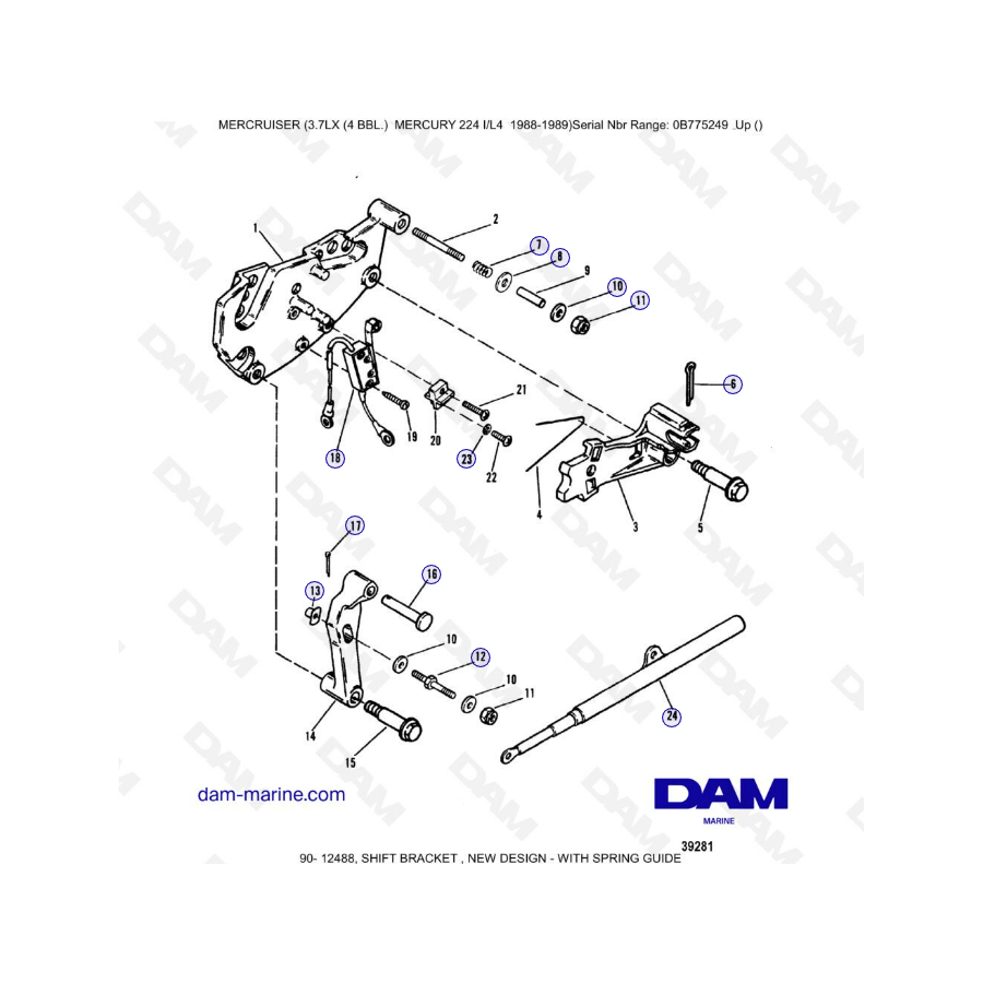 MERCRUISER 3.7LX - Shift bracket