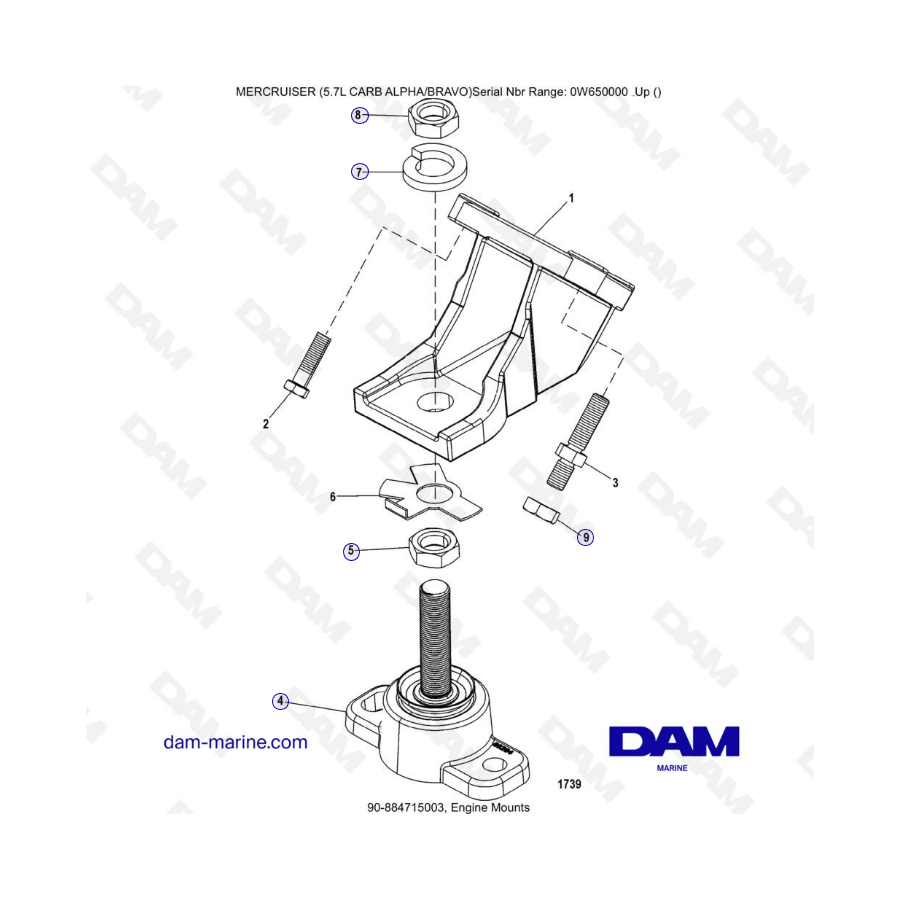 MERCRUISER 5.7L CARB - Engine mounts