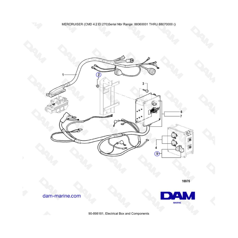 MERCRUISER CMD 4.2 EI 270 - Cuadro eléctrico y componentes