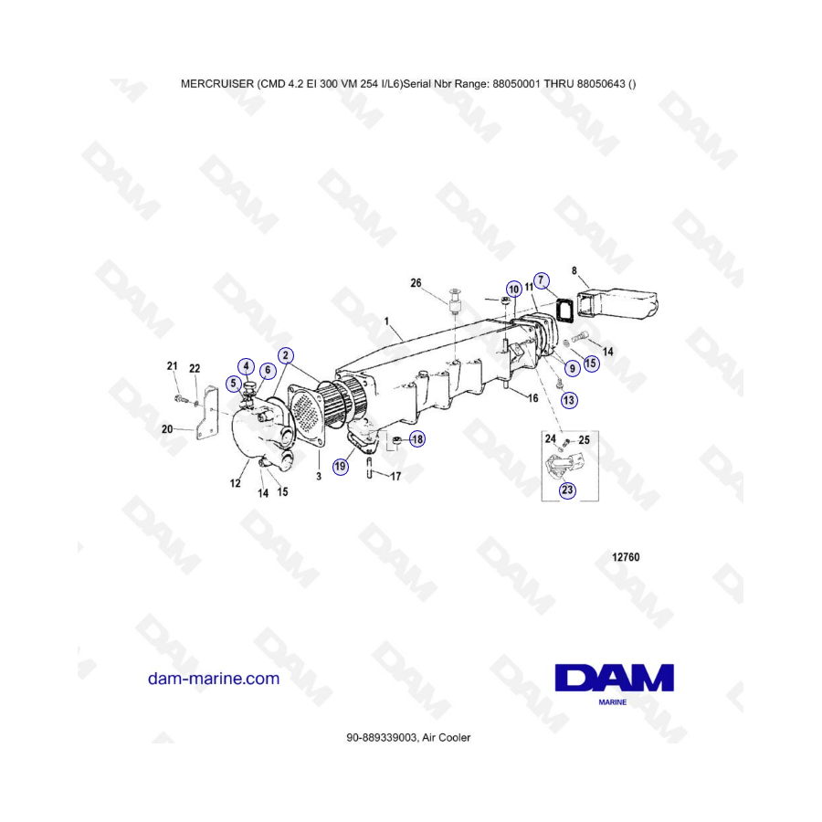 MERCRUISER CMD 4.2 EI 300 - Air cooler