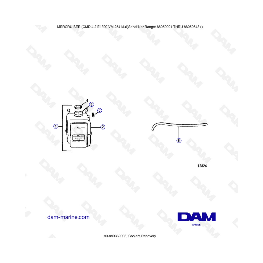 MERCRUISER CMD 4.2 EI 300 - Coolant recovery