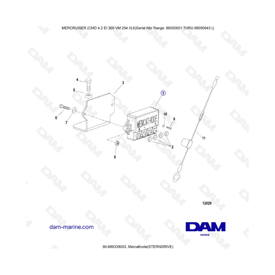 MERCRUISER CMD 4.2 EI 300 - Mercathode