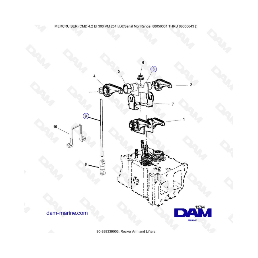 MERCRUISER CMD 4.2 EI 300 - Balancines y Elevadores