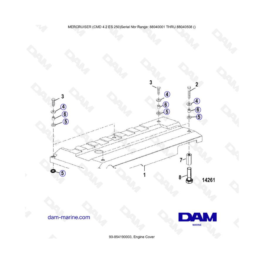 MERCRUISER CMD 4.2 ES 250 - Engine cover