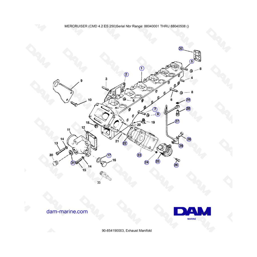 MERCRUISER CMD 4.2 ES 250 - Exhaust manifold