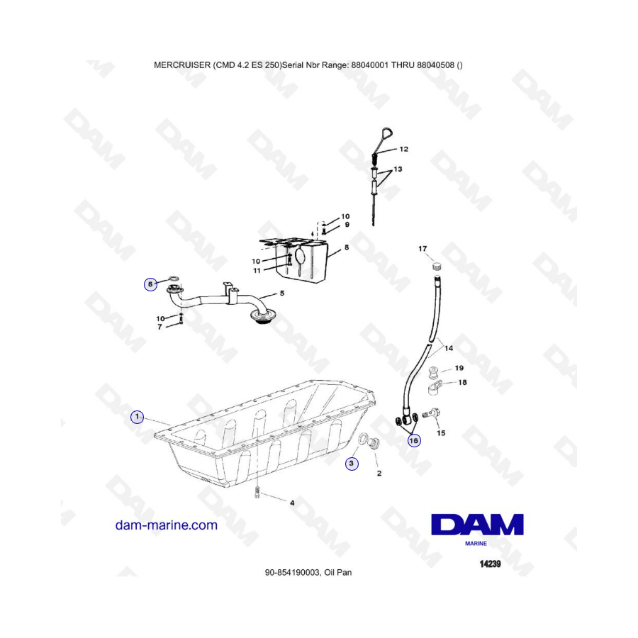 MERCRUISER CMD 4.2 ES 250 - Oil pan