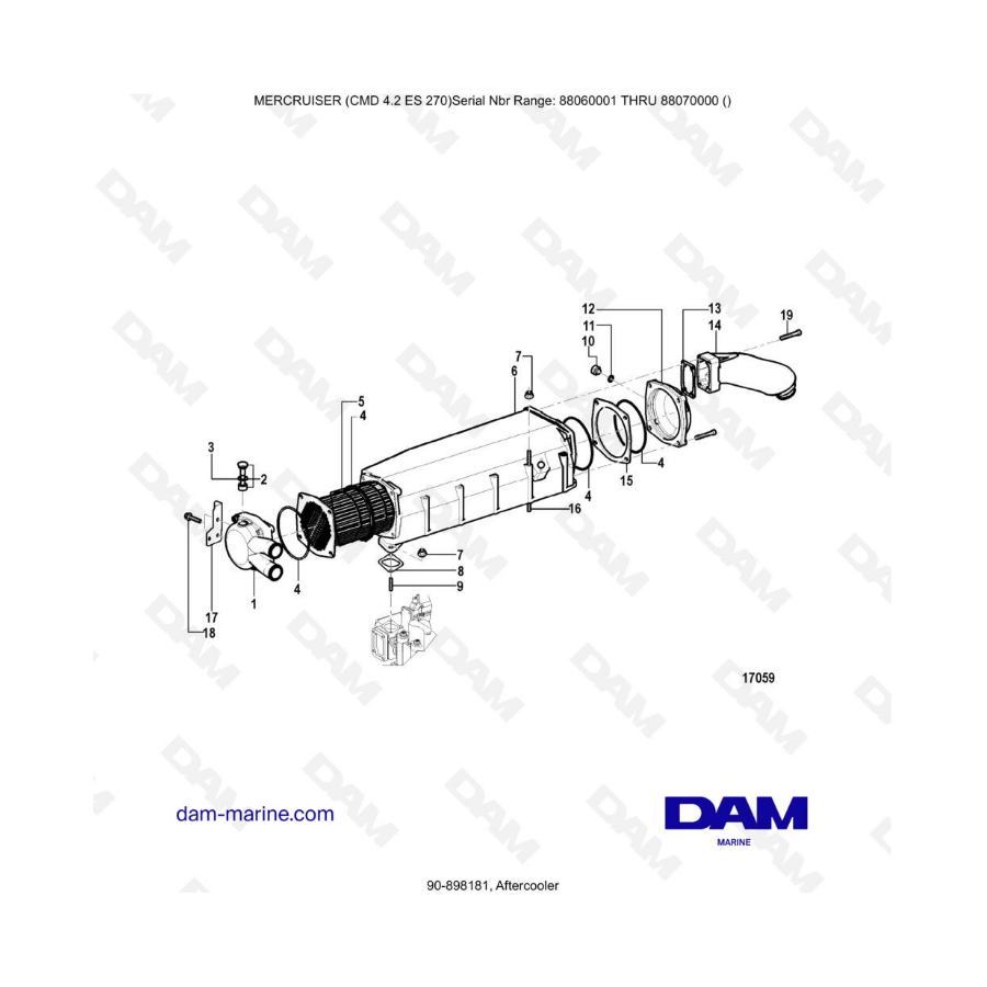 MERCRUISER CMD 4.2 ES 270 - Aftercooler