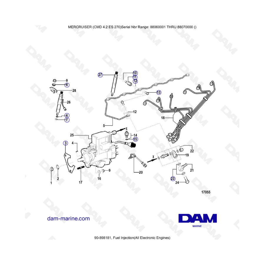 MERCRUISER CMD 4.2 ES 270 - Fuel injection (electronic)