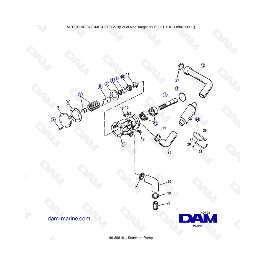 MERCRUISER CMD 4.2 ES 270 - Seawater Pump