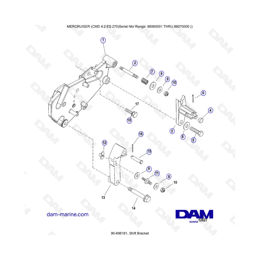 MERCRUISER CMD 4.2 ES 270 - Shift bracket