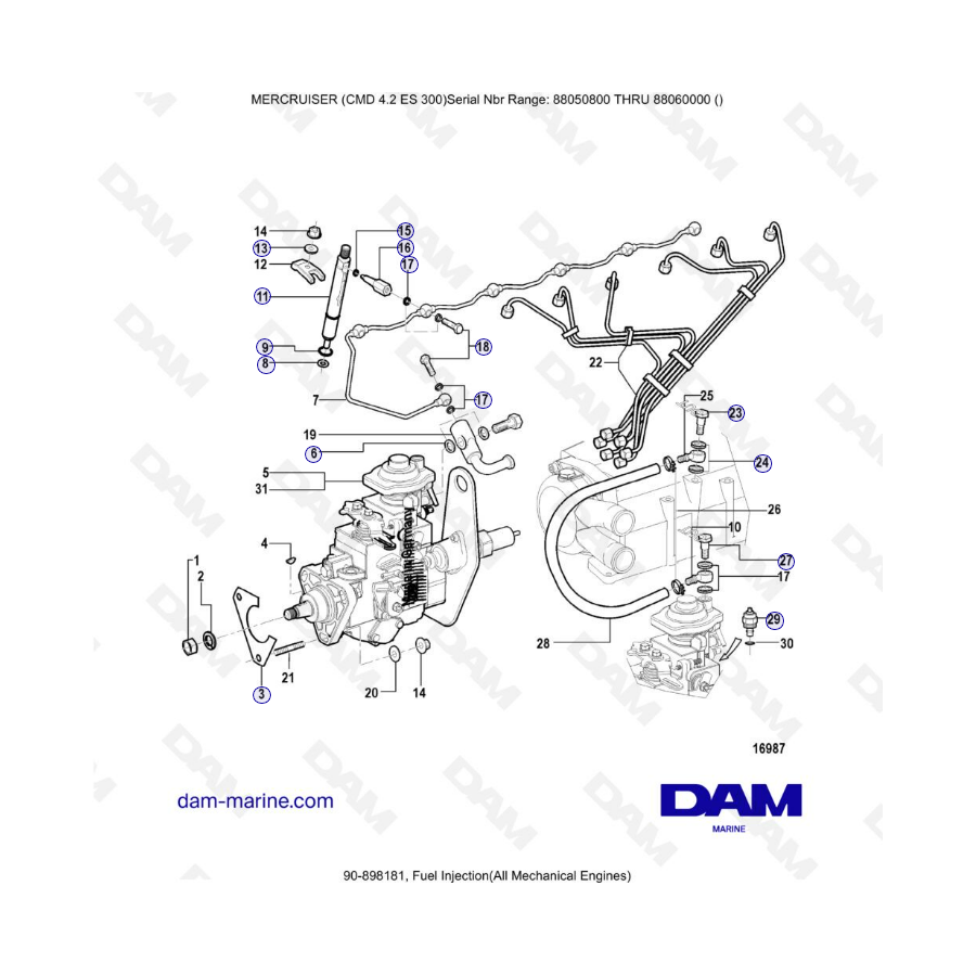 MERCRUISER CMD 4.2 ES 300 - Fuel injection (mecha)