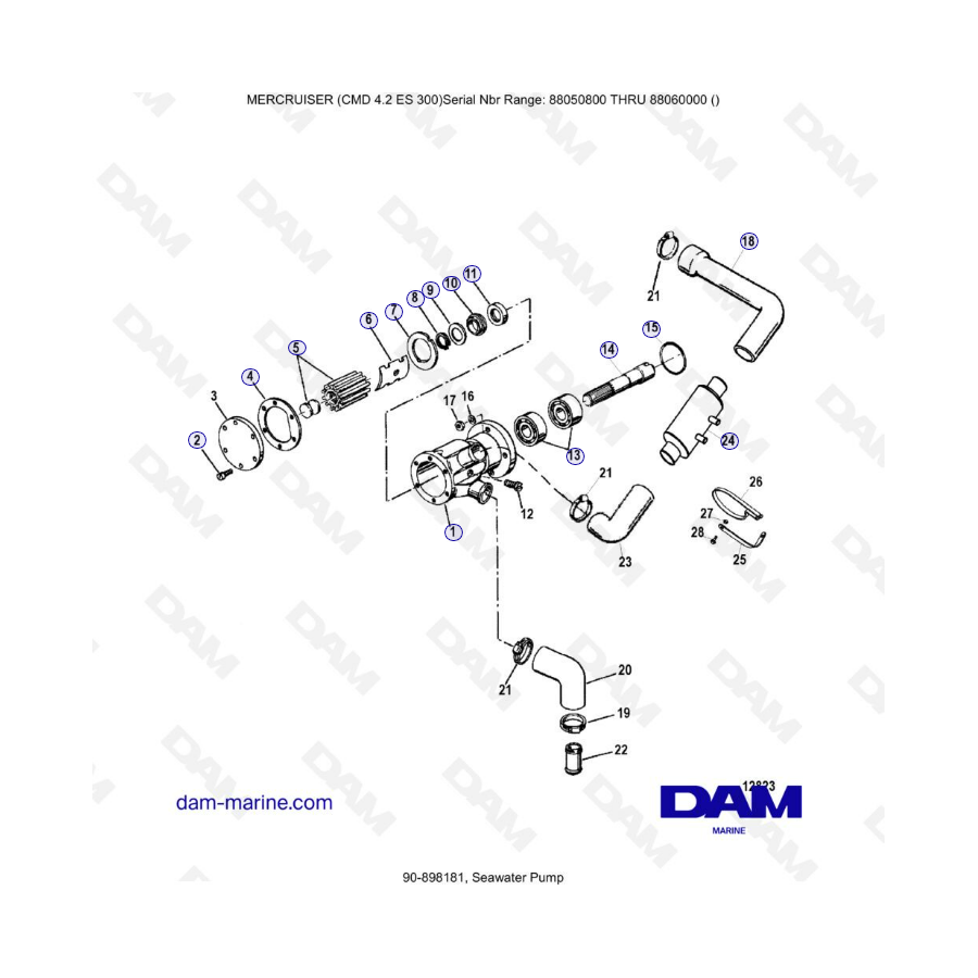 MERCRUISER CMD 4.2 ES 300 - Seawater pump