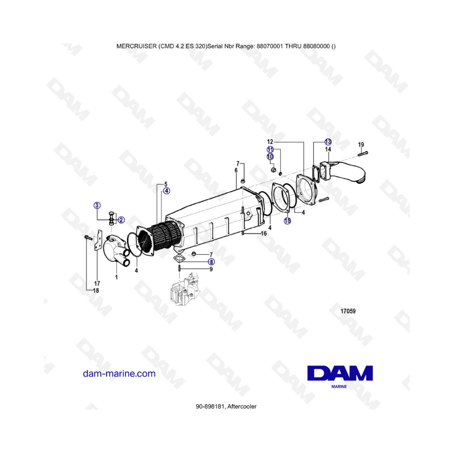 MERCRUISER CMD 4.2 ES 320 - Aftercooler