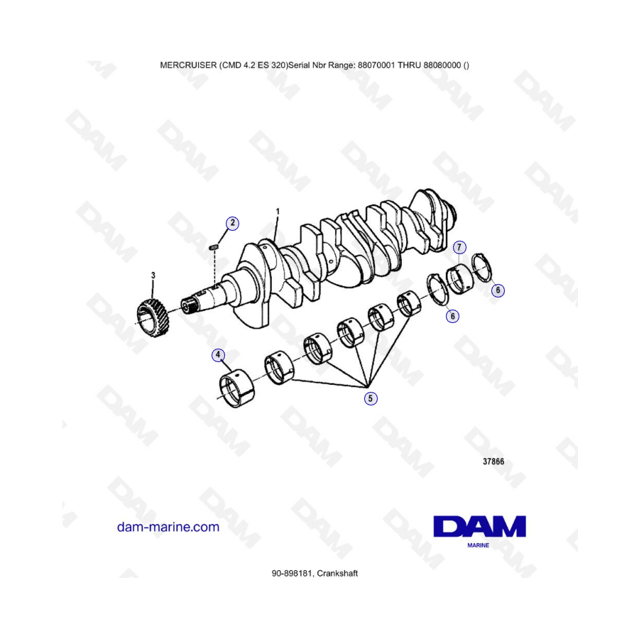 MERCRUISER CMD 4.2 ES 320 - Crankshaft