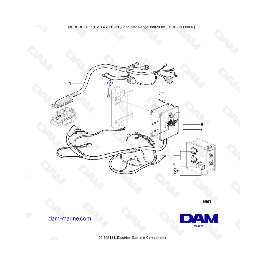 MERCRUISER CMD 4.2 ES 320 - Cuadro eléctrico y componentes