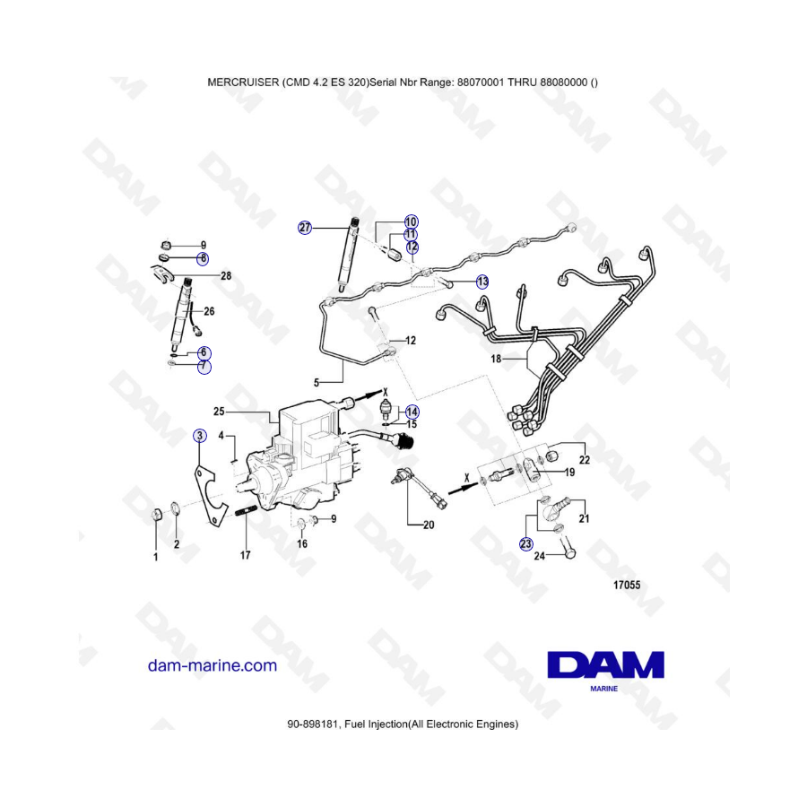 MERCRUISER CMD 4.2 ES 320 - Fuel injection (elec)