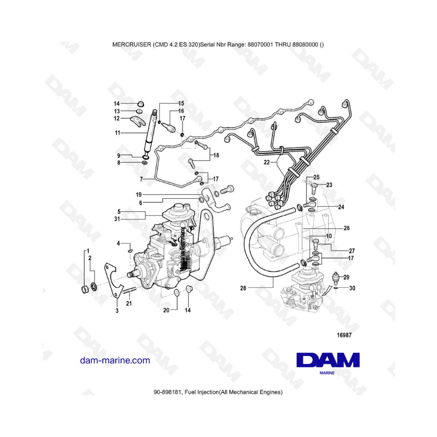 MERCRUISER CMD 4.2 ES 320 - Fuel injection (meca)