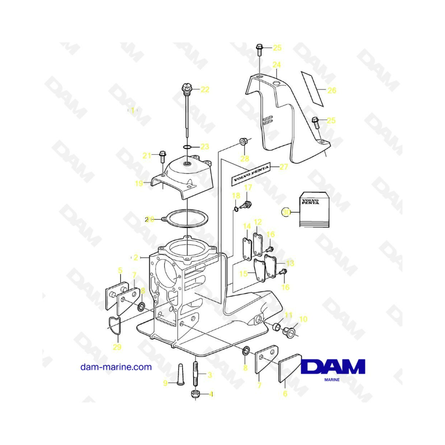 DP-SM base top exploded view