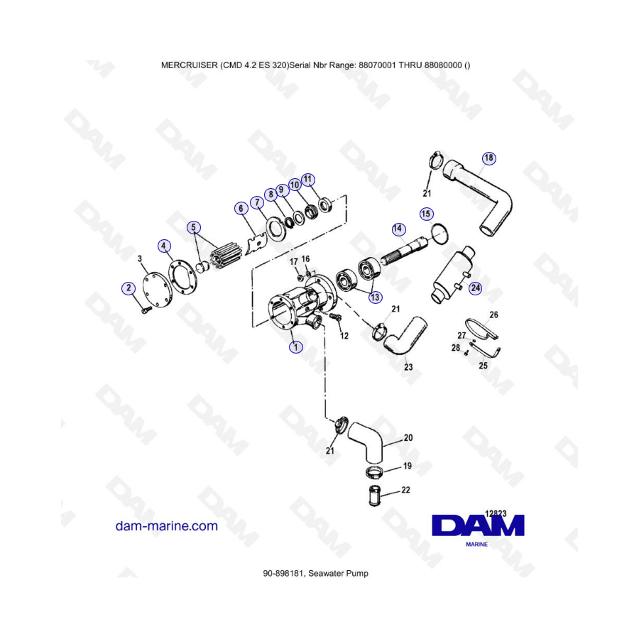 MERCRUISER CMD 4.2 ES 320 - Seawater pump