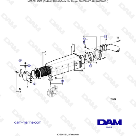 MERCRUISER CMD 4.2 MI 200 - Aftercooler