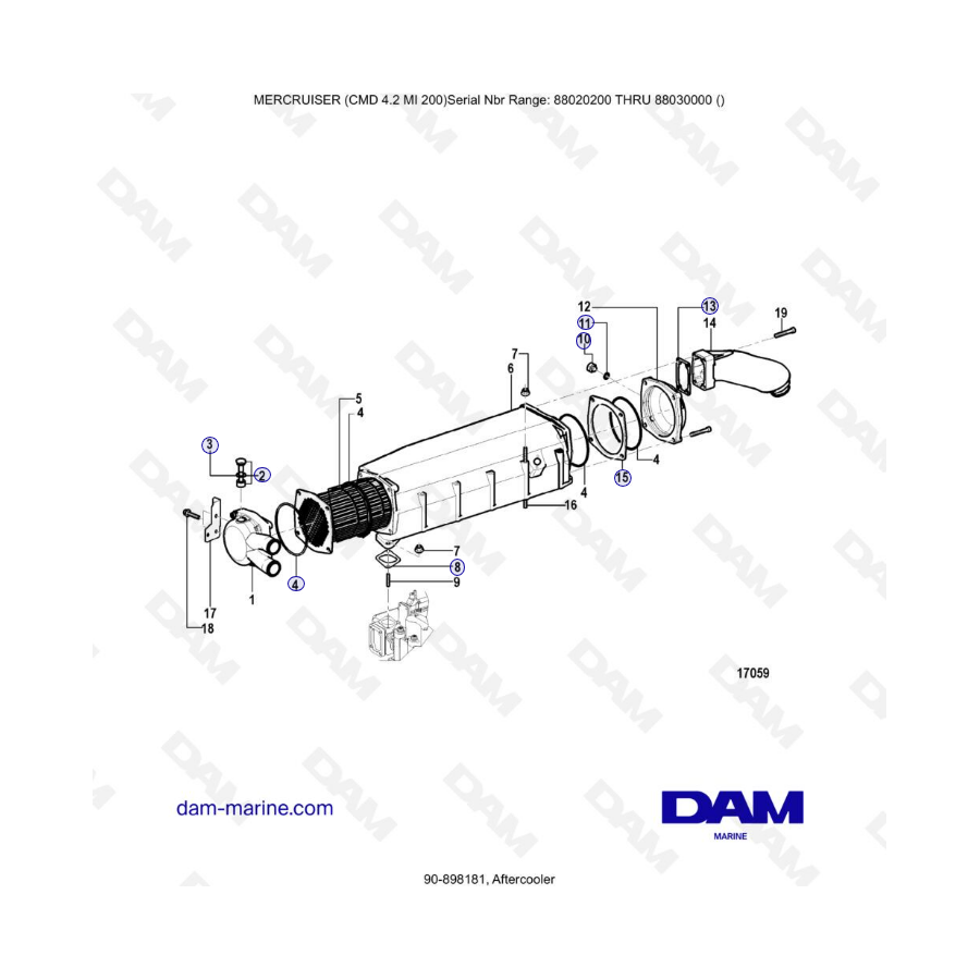 MERCRUISER CMD 4.2 MI 200 - Aftercooler