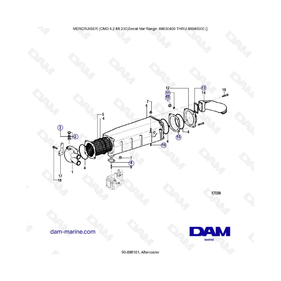 MERCRUISER CMD 4.2 MI 230 - Aftercooler