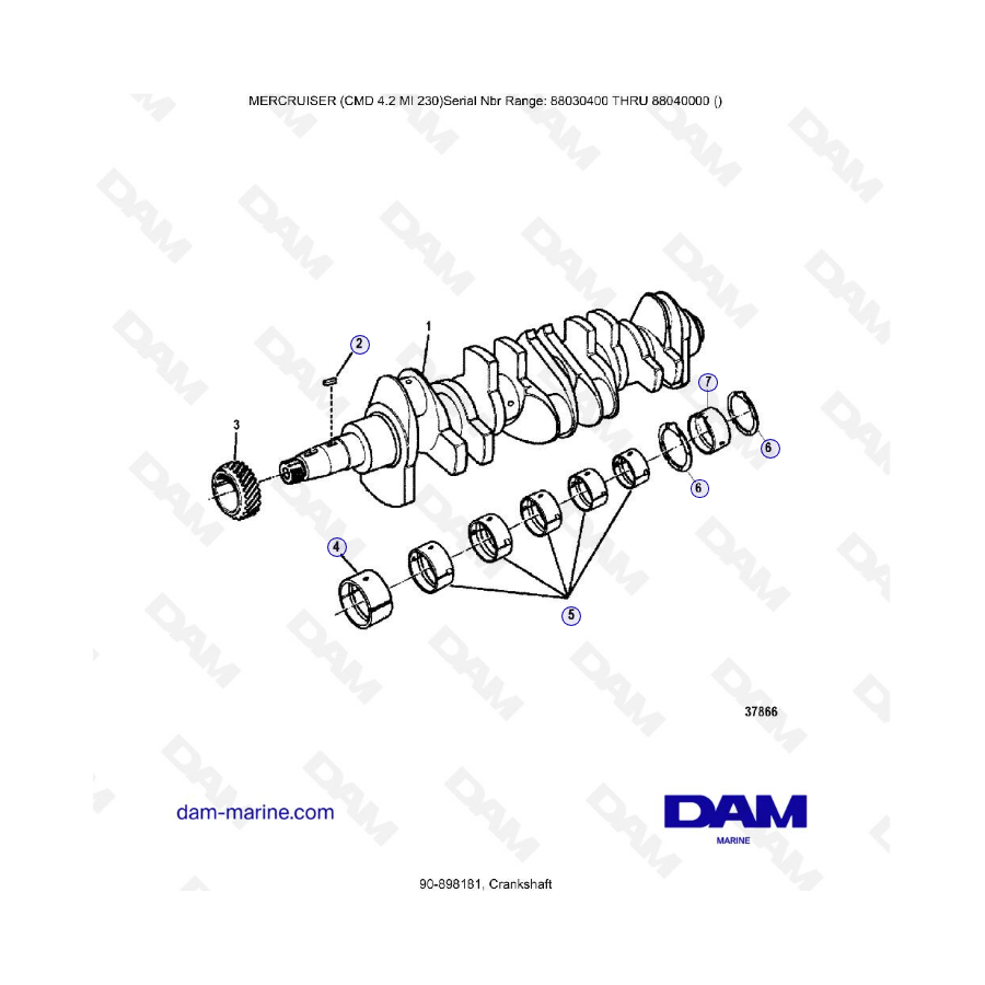 MERCRUISER CMD 4.2 MI 230 - Crankshaft