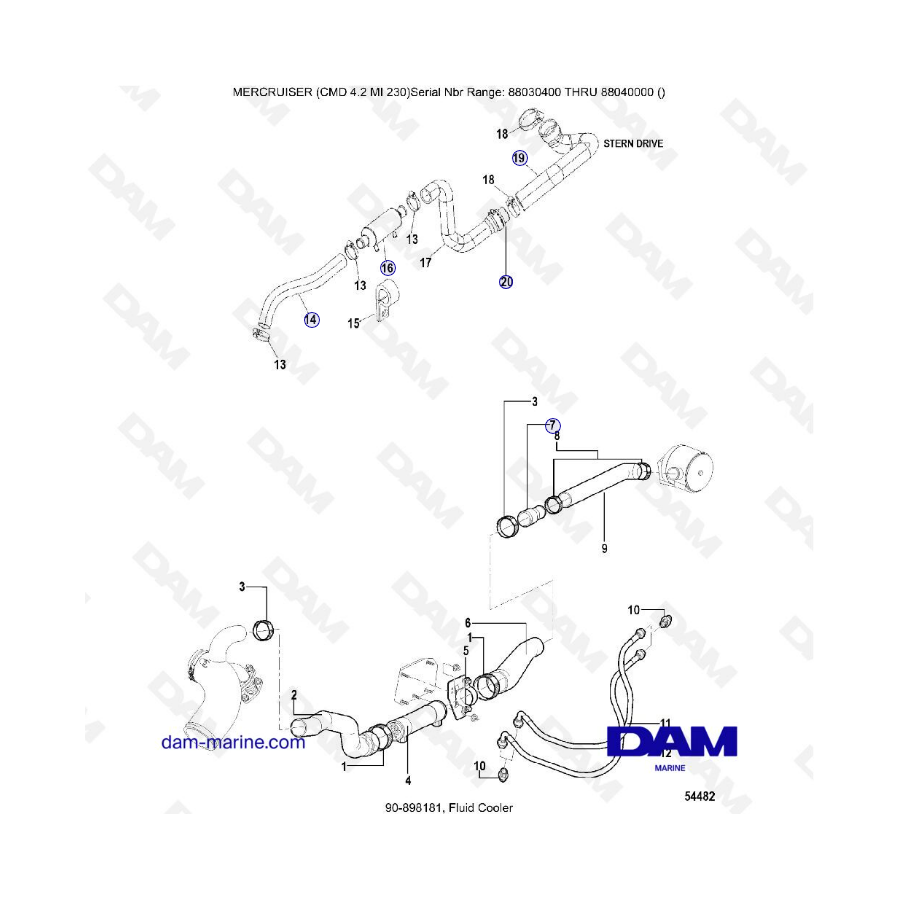 MERCRUISER CMD 4.2 MI 230 - Cool Fluid