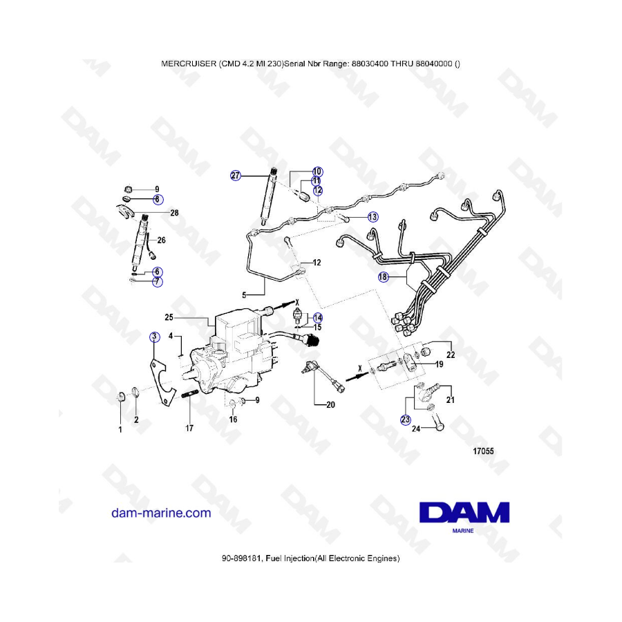 MERCRUISER CMD 4.2 MI 230 - Fuel injection (electronic)