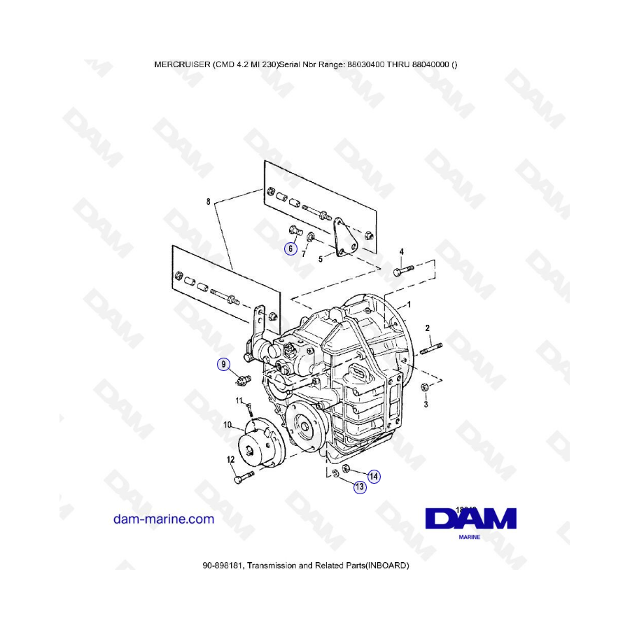 MERCRUISER CMD 4.2 MI 230 - Transmission & Related parts