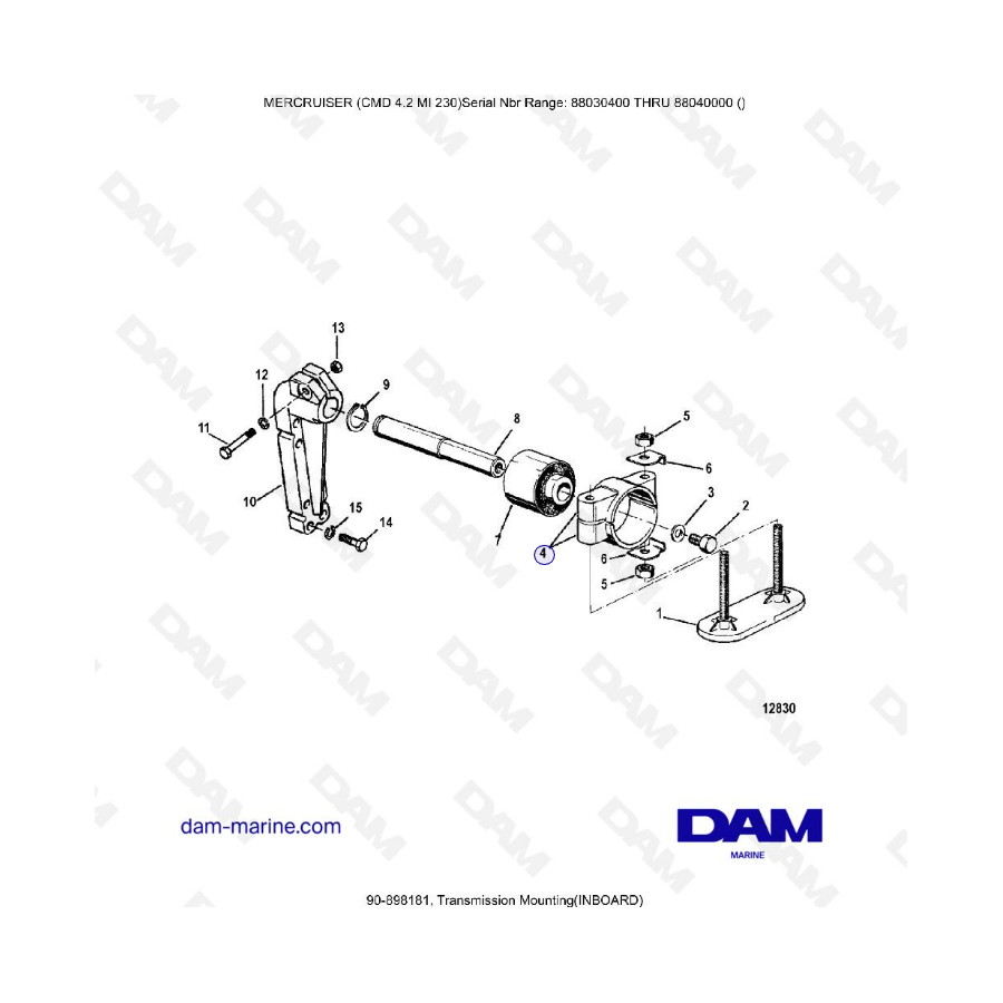 MERCRUISER CMD 4.2 MI 230 - Transmission mounting (inboard)