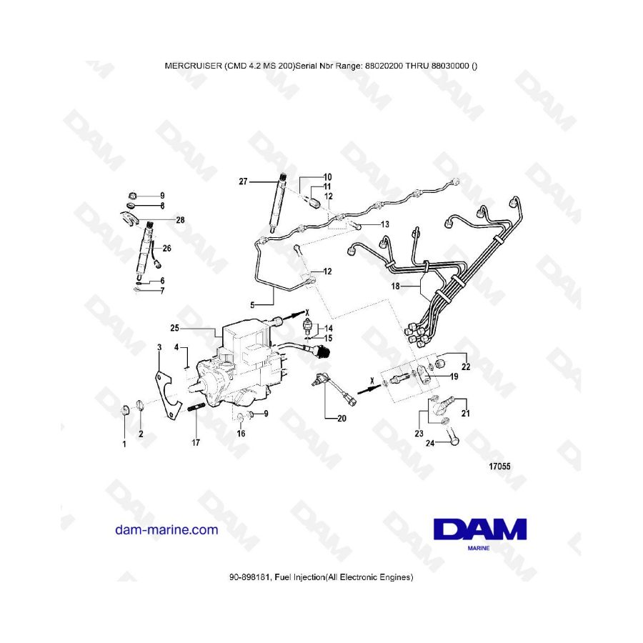 MERCRUISER CMD 4.2 MS 200 - Fuel injection (electronic)