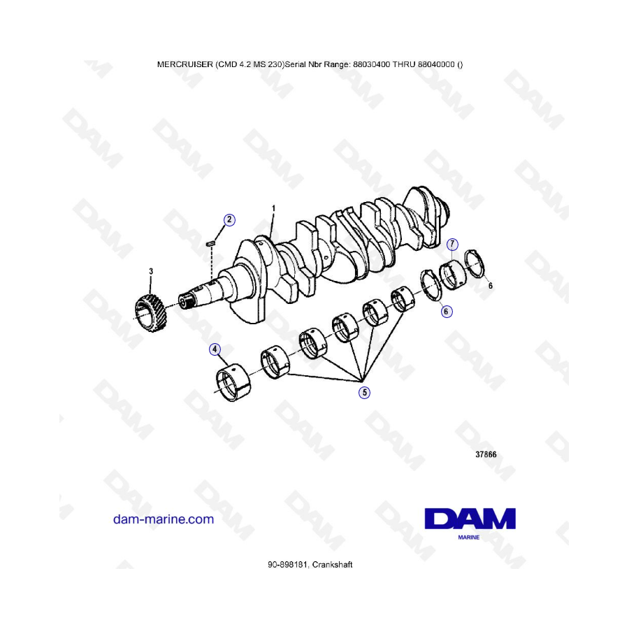 MERCRUISER CMD 4.2 MS 230 - Crankshaft