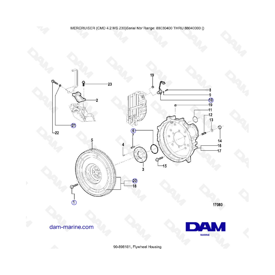 MERCRUISER CMD 4.2 MS 230 - Caja volante